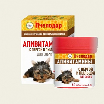 Апивитамины с пергой и пыльцой для собак