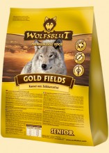 Wolfsblut - Сухой корм для пожилых собак Gold Fields Senior (Золотое поле из мяса верблюда, страуса, батата и корня пастернака). Белок: 22%, Жир: 10%.