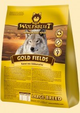 Wolfsblut - Сухой корм для крупных собак Gold Fields Large Breed (Золотое поле с мясом верблюда, страуса, сладкого картофеля и пастернака) Белок: 24%, Жир: 10%.