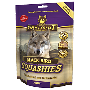 Wolfsblut Squashies Black Bird Adult (Черная птица для взрослых собак) - мягкая собачья закуска для взрослых собак с индейкой и бататом. Белок 18%, Жир 12%