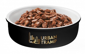 URBAN TRAMP Полнорационный консервированный HOLISTIC корм для взрослых кошек. Сочные кусочки мяса с кроликом в желе