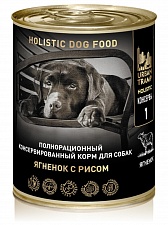 URBAN TRAMP Полнорационный консервированный HOLISTIC корм для собак ягненок с рисом