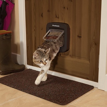 Дверца PetSafe для кошек с микрочипом, белая.