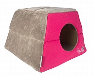 Rogz- Мягкий домик-трансформер "Розовые леденцы", 41х41х30 см, CATZ IGLOO