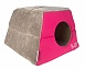 Rogz- Мягкий домик-трансформер "Розовые леденцы", 41х41х30 см, CATZ IGLOO
