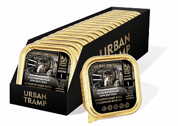 URBAN TRAMP Полнорационный консервированный HOLISTIC корм для собак. Мелкорубленый фарш с кусочками ягненка