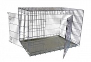 Клетка для собак металлическая облегченная с 2 дверками, 107х68х75 см, Economic wire cage 2 doors