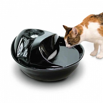 Керамическая поилка фонтан для кошек и собак PioneerPet “RainDrop” черный
