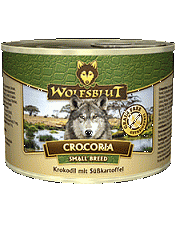Wolfsblut CROCORIA SMALL BREED (Крокодил) - Консервы для мелких пород с крокодилом и сладким картофелем. Белок: 11%, Жир: 5,1%.
