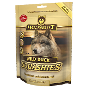 Wolfsblut Squashies Wild Duck Small Breed (Дикая утка для мелких) - мягкая собачья закуска для мелких пород собак с мясом утки и бататом. Белок 18%, Жир 12%
