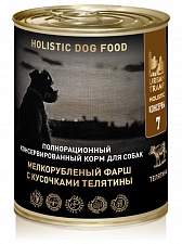 URBAN TRAMP Полнорационный консервированный HOLISTIC корм для собак. Мелкорубленый фарш с кусочками телятины