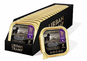 URBAN TRAMP Полнорационный консервированный HOLISTIC корм для собак. Мелкорубленый фарш с кусочками индейки