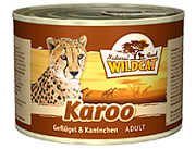 Wildcat Karoo (Кару) - консервы для кошек с мясом птицы, кролика и лосося.