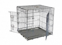 Клетка для собак металлическая облегченная с 2 дверками, 61х54х58 см, Wire cage 2 doors